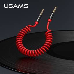 SJ256   Cable Auxiliar  Espiral  1.2M  Negro  USAMS