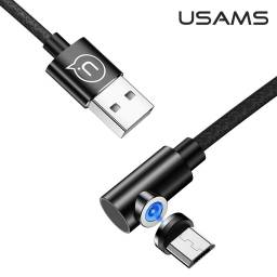 SJ446   Cable de Datos USB A a microUSB  U54  1M  Negro  MagnticoAngular  USAMS