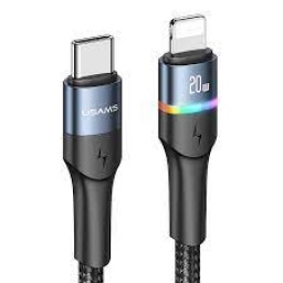 SJ538   Cable de Datos  USB C a Lightning  PD  1.2M  Negro  U76  USAMS