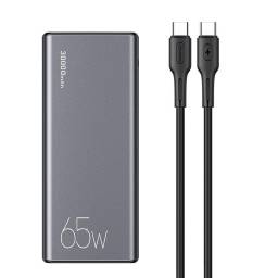 CD165 - PB59   Power Bank 30.000mAh  65W  2xQC3.0+PD  Cable tipo C a Tipo C PD  Negro  USAMS