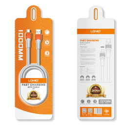 LS601   Cable de Datos  USB A a Micro USB  30W  1M  Anaranjado LDNIO