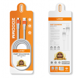 LS602   Cable de Datos  USB A a Micro USB  30W  2M  Anaranjado LDNIO