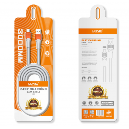 LS603   Cable de Datos  USB A a Micro USB  30W  3M  LDNIO