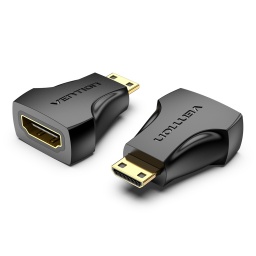 AISB0 Adaptador Mini HDMI Macho a HDMI Hembra Negro   Vention