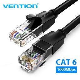 Cable de Red   Cat.6 UTP  1M  Negro  IBEBF  Vention