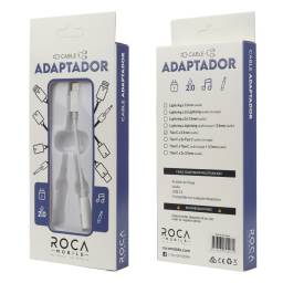 Adaptador ROCA   Lightning a 3.5 mm  Blanco  Audio