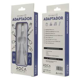 Adaptador ROCA   Tipo C a 3.5 mm  Blanco  Audio