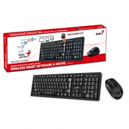 Combo Inalmbrico KM-8200   Teclado y mouse  Negro  Genius