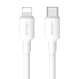 SJ611   Cable de Datos U84  Tipo C a Lightning  PD 20W  2M  Blanco  USAMS