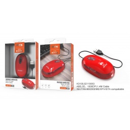 K3100 - Mouse ptico USB   Rojo  MTK