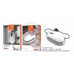 K3100 - Mouse ptico USB   Blanco  MTK