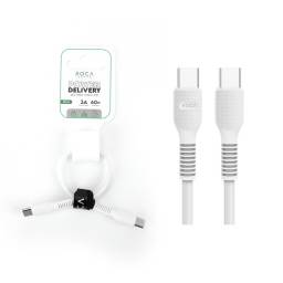 Cable de Datos ROCA   PD  Tipo C a Tipo C    20cm  3A  60W  Blanco