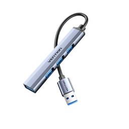 CKOHB Mini HUB USB 3.0   USB 3.0 + 3xUSB 2.0  Aluminio metalizado 0.15 m  Vention