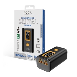 Power Bank ROCA PB10LCD+PD45W   10.000mAh  2USB + 2PD  Negro