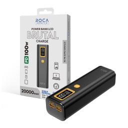 Power Bank ROCA PB20LCD+PD100W   20.000mAh  2USB + 2PD  Negro