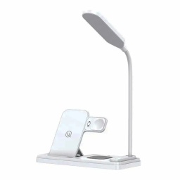 CD195   Cargador de Mesa Inalmbrico 15W  Con Lmpara  Blanco  USAMS