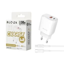 Cargador BLOOX A+C 3A   Cable Tipo C a Lightning 30W (BL-TCA-L2)