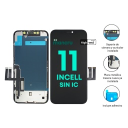 Display Apple iPhone 11 SIN IC (Incell High End) Comp. Negro