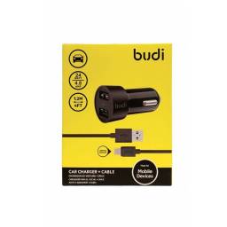 Cargador de Auto Lightning   5V 4.8A  2USB  Budi