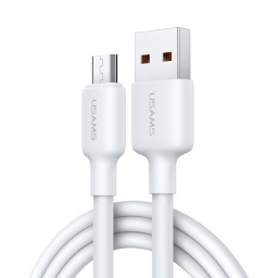 SJ623   Cable de Datos U84  Micro USB  0.5M  2.4A  Blanco  USAMS