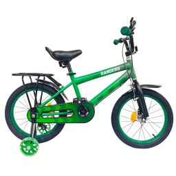 Bicicleta Rodado 16   Rueditas C/Luces  Parrilla  Verde (BIC101SC) Randers