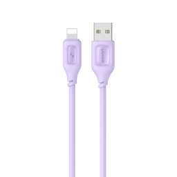 SJ618   Cable de Datos  USB A a Lightning  2.4A  Lila  USAMS