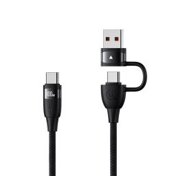 SJ655   Cable de Datos U85  USB A  USB C a Tipo C  100 W  2M  Negro  USAMS