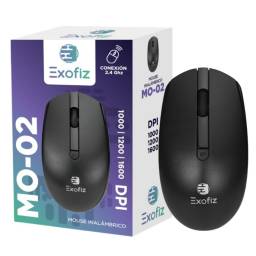 Mouse Inalmbrico  MO-02  Negro  Exofiz