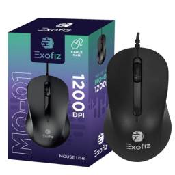 Mouse USB   MO-01  Negro  Exofiz