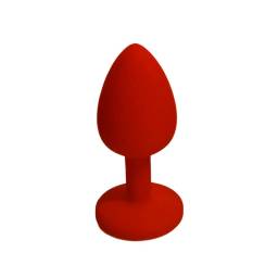 Plug Anal Mediano Joya Silicona   Rojo  YS-BE221-4 Adulto