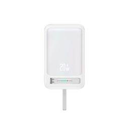 CD219 Power Bank Magntico  CSoporte  Cable Tipo C  10.000mAh  Blanco  USAMS