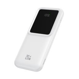 CD193   Power Bank  10000mAh  PD 20W+ 2 QC3.0  Carga Rpida CCable tipo C  Lightning, Micro  Blanco  USAMS