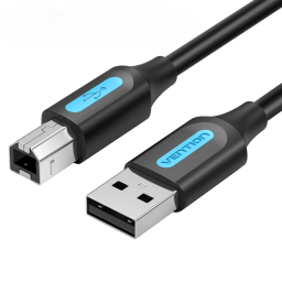 VAS-A16-B150 Cable de Impresora USB 2.0-A Macho a B Macho   Negro  1.5M  Vention