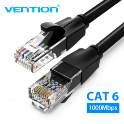 Cable de Red   Cat.6 UTP  8M  Negro  IBEBK  Vention