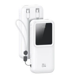 CD212   Power Bank  20000mAh  PD20W + Q3.0  Cable Lightning + Tipo C Blanco  USAMS