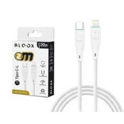 Cable de Datos BLOOX USB C a Lightning   PVC  200cm  30w