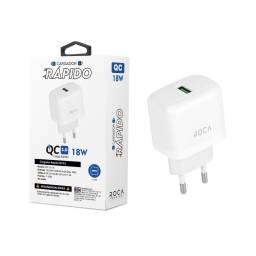 Cargador Rpido ROCA QC3.0 18W   1 USB  Sin Cable (RC-TC-C4)