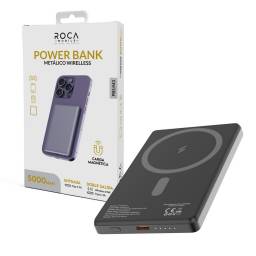 Power Bank ROCA PB5M3   5.000mAh  Carga Magntica  Entrada: Tipo C  Salida: Tipo C+Magntico