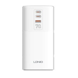 SC4383   Torre Multifuncin 4 Tomas Universales  70W  2USB-C+USB-A  Carga Rpida  Blanco  LDNIO