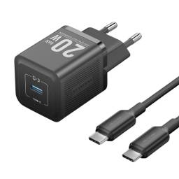 Cargador de Pared USB-C GaN   USB-C a USB-C  20W  Negro  TZ-FEPB0-EU-01  Vention