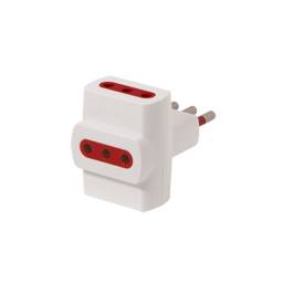 Adaptador x 3 3L a Ficha 3L   Blanco  Conatel