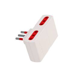 Adaptador x 4 3L a Ficha 3L   Blanco  Conatel