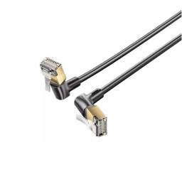 IKLBG Cable Patch Cat.8 STP en Angulo Recto   Giro 360  1.5M  Negro  Vention