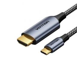 CRHHAC Cable USB-C a HDMI-A 4K HD   1.8M  Gris  Vention