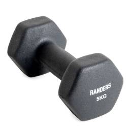 Mancuerna Recubierta 5Kg   Negro (ARG-MNPR-005) Randers