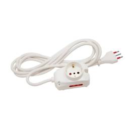 Alargue 1 Tomas Schuko + 2 Tomas 3L a Ficha 3L   10A  Cable 5 M  Blanco  Conatel