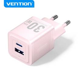 Cargador de Pared USB-C + USB-A GaN   30W30W  Rosado  FEQP0-EU Vention